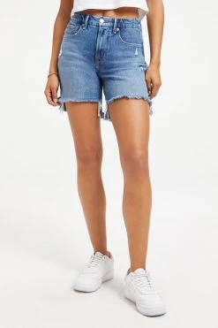 GOOD AMERICAN GOOD ICON SHORT | INDIGO154