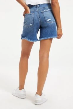 GOOD AMERICAN GOOD ICON SHORT | INDIGO154