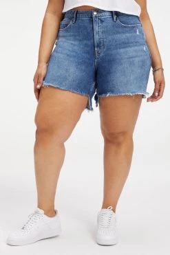 GOOD AMERICAN GOOD ICON SHORT | INDIGO154