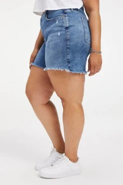 GOOD AMERICAN GOOD ICON SHORT | INDIGO154