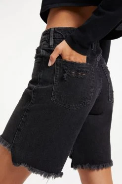 GOOD AMERICAN GOOD ICON SHORT | BLACK277 High Waisted