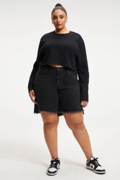 GOOD AMERICAN GOOD ICON SHORT | BLACK277 High Waisted