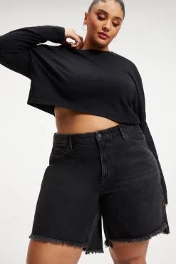 GOOD AMERICAN GOOD ICON SHORT | BLACK277 High Waisted