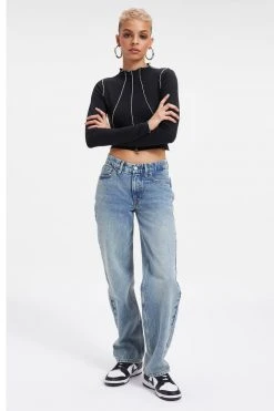 GOOD AMERICAN GOOD '90s LOW | INDIGO057 High Waisted