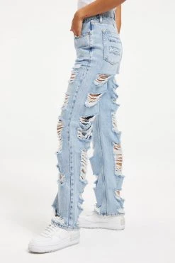 GOOD AMERICAN High Waisted GOOD '90S EXTRA EXTREME RIPS | INDIGO297