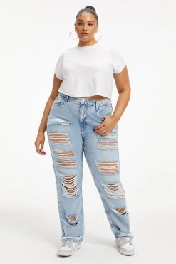 GOOD AMERICAN High Waisted GOOD '90S EXTRA EXTREME RIPS | INDIGO297