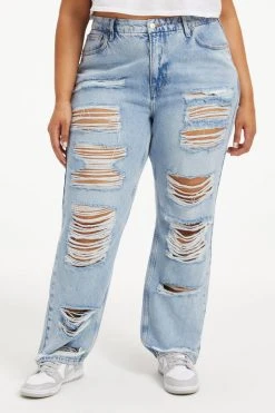 GOOD AMERICAN High Waisted GOOD '90S EXTRA EXTREME RIPS | INDIGO297