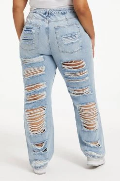 GOOD AMERICAN High Waisted GOOD '90S EXTRA EXTREME RIPS | INDIGO297