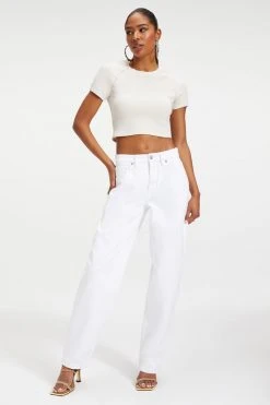GA-SALE High Waisted GOOD '90s LOOSE | WHITE001