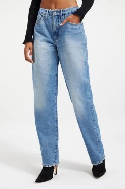 GOOD AMERICAN High Waisted GOOD '90S LOOSE | INDIGO054