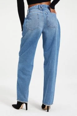 GOOD AMERICAN High Waisted GOOD '90S LOOSE | INDIGO054