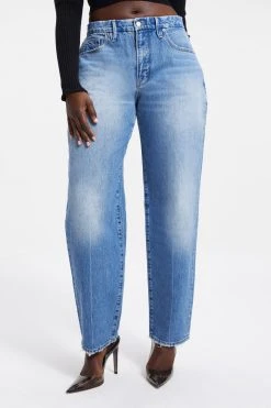 GOOD AMERICAN High Waisted GOOD '90S LOOSE | INDIGO054