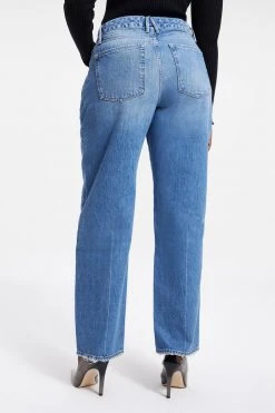 GOOD AMERICAN High Waisted GOOD '90S LOOSE | INDIGO054