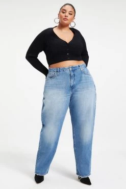GOOD AMERICAN High Waisted GOOD '90S LOOSE | INDIGO054