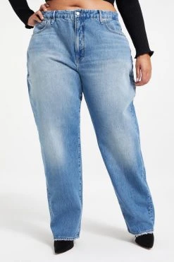 GOOD AMERICAN High Waisted GOOD '90S LOOSE | INDIGO054