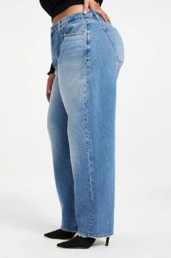 GOOD AMERICAN High Waisted GOOD '90S LOOSE | INDIGO054