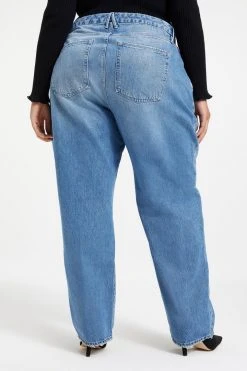 GOOD AMERICAN High Waisted GOOD '90S LOOSE | INDIGO054