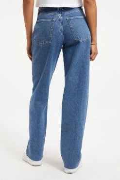 GOOD AMERICAN High Waisted GOOD '90s LOOSE RAW HEM | INDIGO163