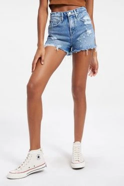 Cheap โค๏ธ GOOD AMERICAN GOOD '90s SHORT | INDIGO069 High Waisted ๐ 21 GOOD AMERICAN GOOD '90s SHORT | INDIGO069 High Waisted