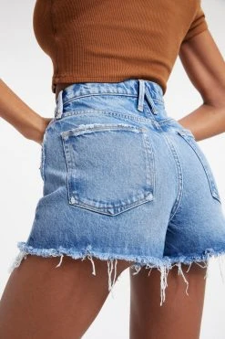 Cheap โค๏ธ GOOD AMERICAN GOOD '90s SHORT | INDIGO069 High Waisted ๐ 24 GOOD AMERICAN GOOD '90s SHORT | INDIGO069 High Waisted