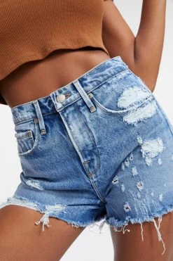 GOOD AMERICAN GOOD '90s SHORT | INDIGO069 High Waisted