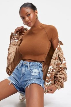 GOOD AMERICAN GOOD '90s SHORT | INDIGO069 High Waisted