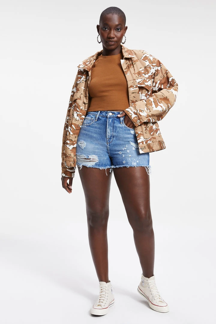 Cheap โค๏ธ GOOD AMERICAN GOOD '90s SHORT | INDIGO069 High Waisted ๐ 8 GOOD AMERICAN GOOD '90s SHORT | INDIGO069 High Waisted