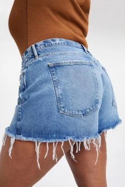 Cheap โค๏ธ GOOD AMERICAN GOOD '90s SHORT | INDIGO069 High Waisted ๐ 36 GOOD AMERICAN GOOD '90s SHORT | INDIGO069 High Waisted