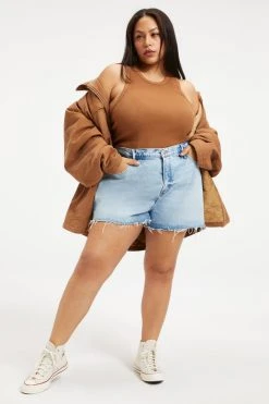 GOOD AMERICAN GOOD '90s SHORT | INDIGO070 High Waisted