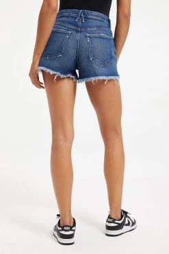 GOOD AMERICAN High Waisted GOOD '90S SHORT | BLUE645