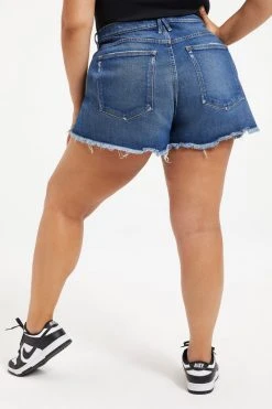 GOOD AMERICAN High Waisted GOOD '90S SHORT | BLUE645