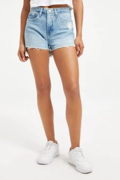 GOOD AMERICAN High Waisted GOOD '90S SHORT | BLUE650