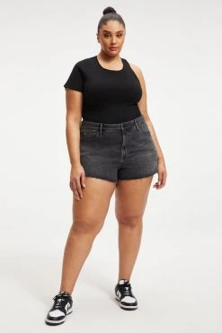 GOOD AMERICAN GOOD '90s SHORT | BLACK278 High Waisted
