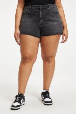 GOOD AMERICAN GOOD '90s SHORT | BLACK278 High Waisted
