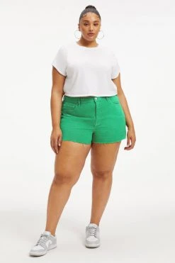 GOOD AMERICAN GOOD '90S SHORT | SUMMER GREEN002