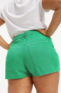 GOOD AMERICAN GOOD '90S SHORT | SUMMER GREEN002