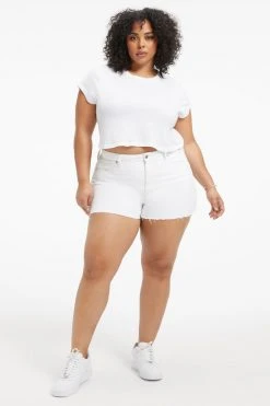 Best Pirce ๐ GOOD AMERICAN High Waisted GOOD '90S SHORT | WHITE001 ๐ 16 GOOD AMERICAN High Waisted GOOD '90S SHORT | WHITE001