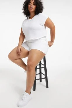 Best Pirce ๐ GOOD AMERICAN High Waisted GOOD '90S SHORT | WHITE001 ๐ 19 GOOD AMERICAN High Waisted GOOD '90S SHORT | WHITE001
