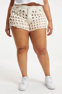 GOOD AMERICAN GOOD '90s LASER SHORT | BONE001