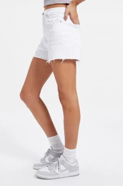 Best Sale ๐ฏ GOOD AMERICAN High Waisted GOOD '90s SHORT | WHITE040 ๐ 28 GOOD AMERICAN High Waisted GOOD '90s SHORT | WHITE040