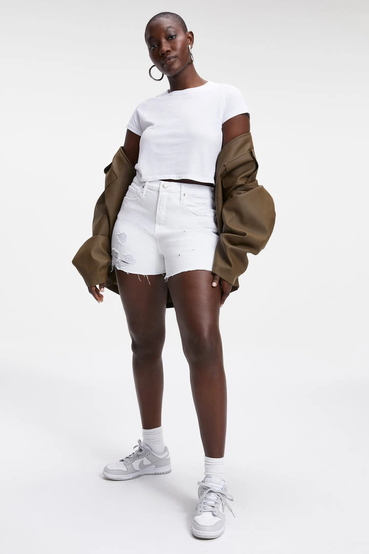 Best Sale ๐ฏ GOOD AMERICAN High Waisted GOOD '90s SHORT | WHITE040 ๐ 1 GOOD AMERICAN High Waisted GOOD '90s SHORT | WHITE040