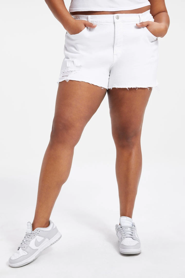 Best Sale ๐ฏ GOOD AMERICAN High Waisted GOOD '90s SHORT | WHITE040 ๐ 15 GOOD AMERICAN High Waisted GOOD '90s SHORT | WHITE040