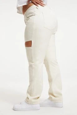 GOOD AMERICAN GOOD ICON CUTOUT | BONE001 High Waisted