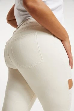 GOOD AMERICAN GOOD ICON CUTOUT | BONE001 High Waisted