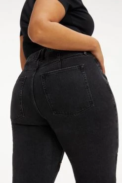 GOOD AMERICAN GOOD '90S W/ THIGH SLITS | BLACK268 High Waisted