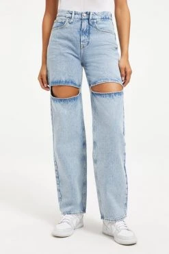 GOOD AMERICAN GOOD '90s THIGH SLITS | BLUE813 High Waisted