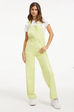 GOOD AMERICAN BETTER THAN LEATHER OVERALL | KEY LIME001