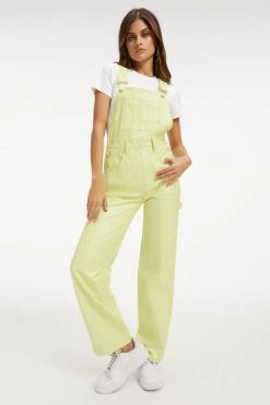 GOOD AMERICAN BETTER THAN LEATHER OVERALL | KEY LIME001
