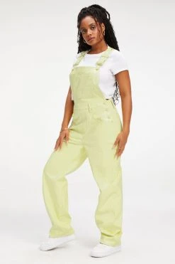 GOOD AMERICAN BETTER THAN LEATHER OVERALL | KEY LIME001