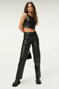 GOOD AMERICAN BETTER THAN LEATHER GOOD '90S UTILITY | BLACK001